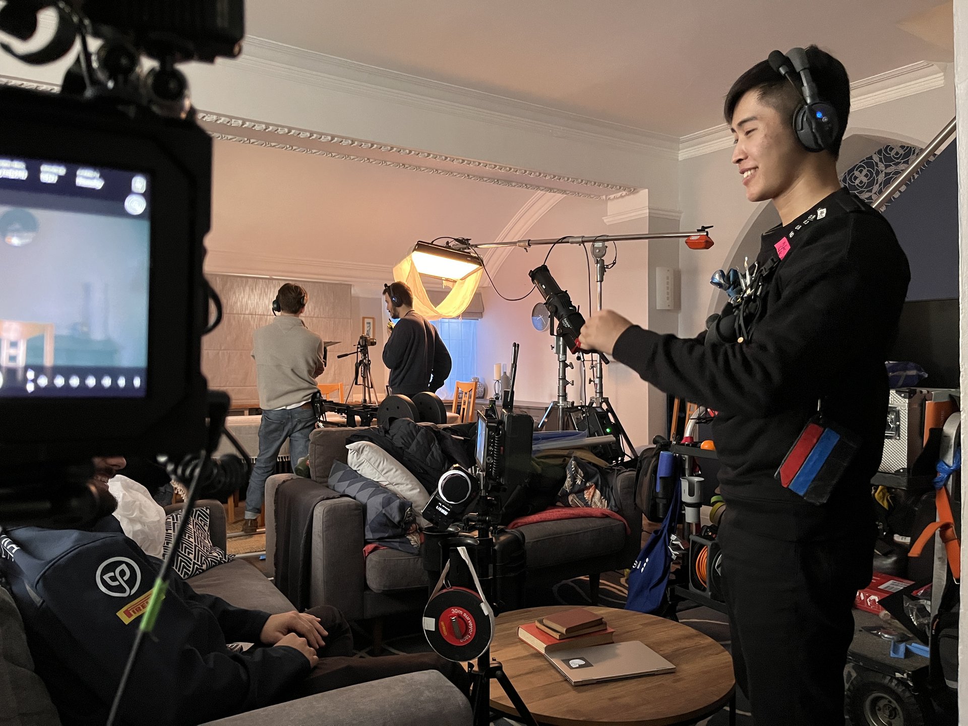 Grimm Pictures crew on a First Frame production shoot