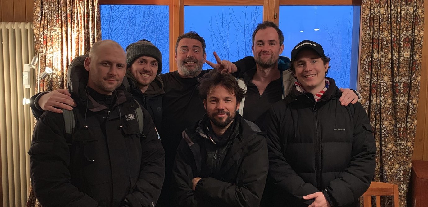 Stephen Presley with production crew on location